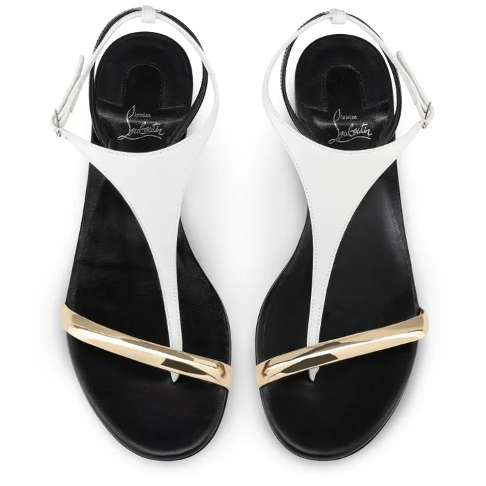 Women Athinita Strappy Sandals 8211 Nappa Leather And Specchio 8211 Multicolor Christian Louboutin Flats and Loafers