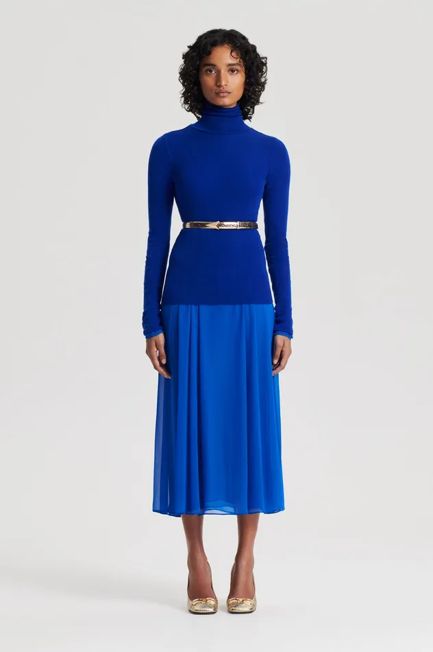 Women Babywool Scanlan Theodore BABYWOOL POLO COBALT
