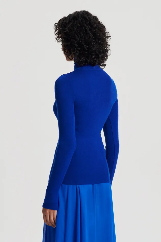Women Babywool Scanlan Theodore BABYWOOL POLO COBALT Women Babywool Scanlan Theodore BABYWOOL POLO COBALT