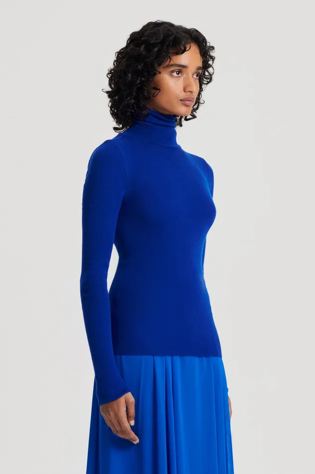 Women Babywool Scanlan Theodore BABYWOOL POLO COBALT Women Babywool Scanlan Theodore BABYWOOL POLO COBALT