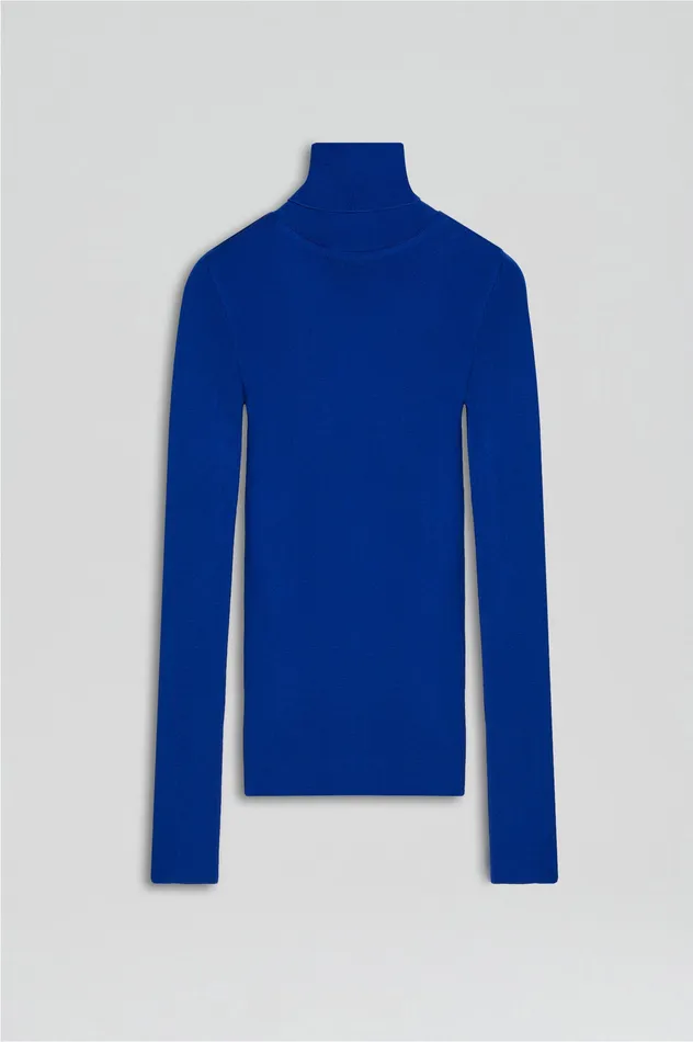 Women Babywool Scanlan Theodore BABYWOOL POLO COBALT Women Babywool Scanlan Theodore BABYWOOL POLO COBALT