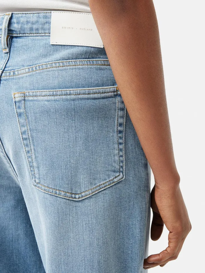 Women Balfour Long Wide Leg Jean Light Blue Wash Jigsaw Trousers