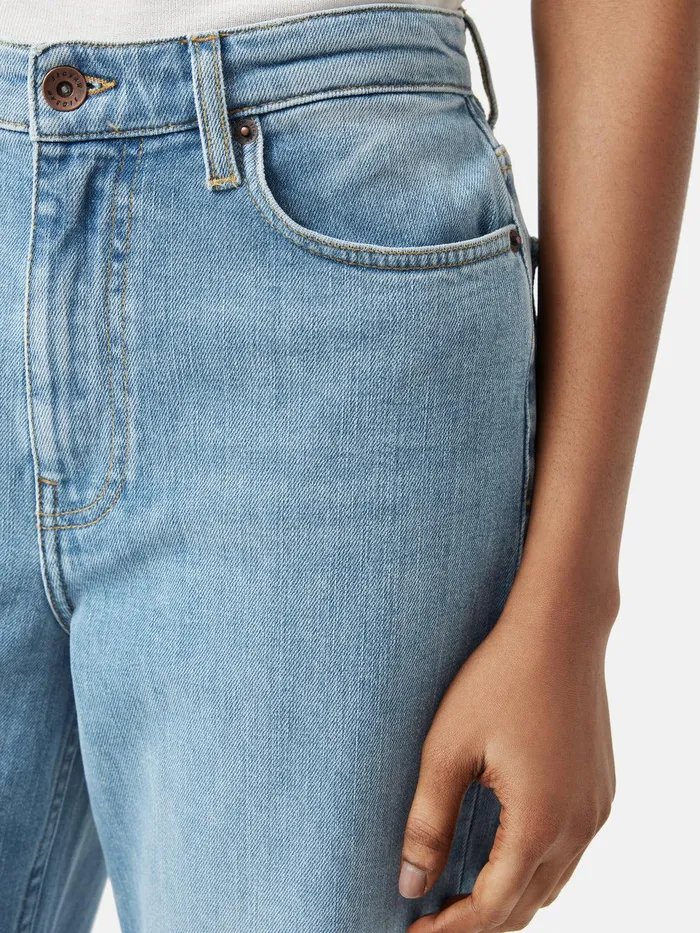 Women Balfour Long Wide Leg Jean Light Blue Wash Jigsaw Trousers