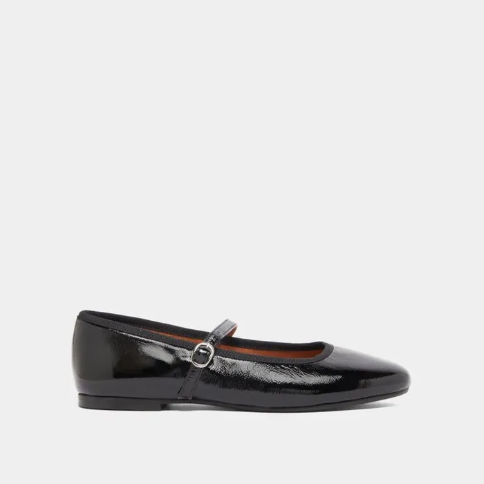 Women Ballet Flats With Straps Black JONAK Ballet Flats