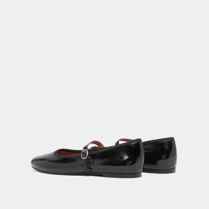 Women Ballet Flats With Straps Black JONAK Ballet Flats