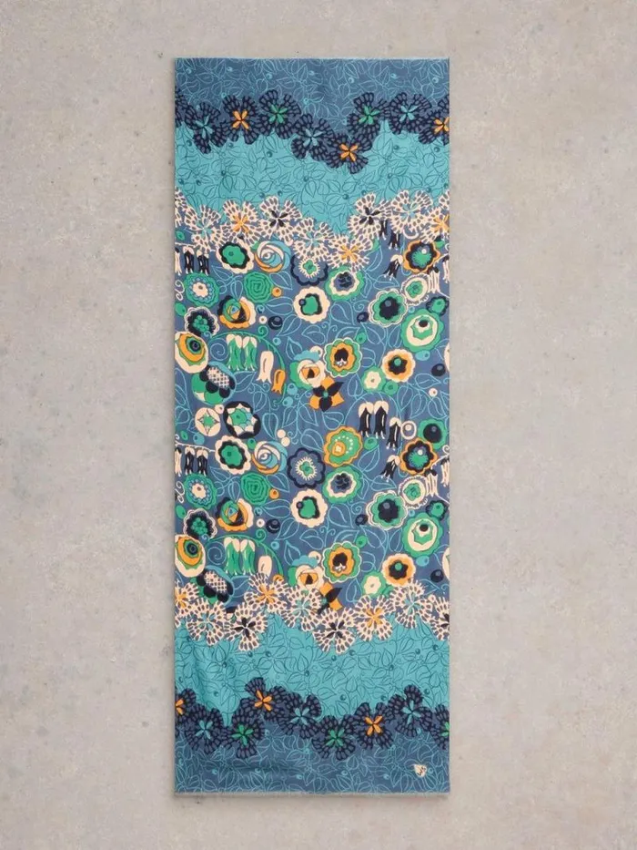 Women Bejewelled Printed Scarf Blue Multi White Stuff Scarves Women Bejewelled Printed Scarf Blue Multi White Stuff Scarves