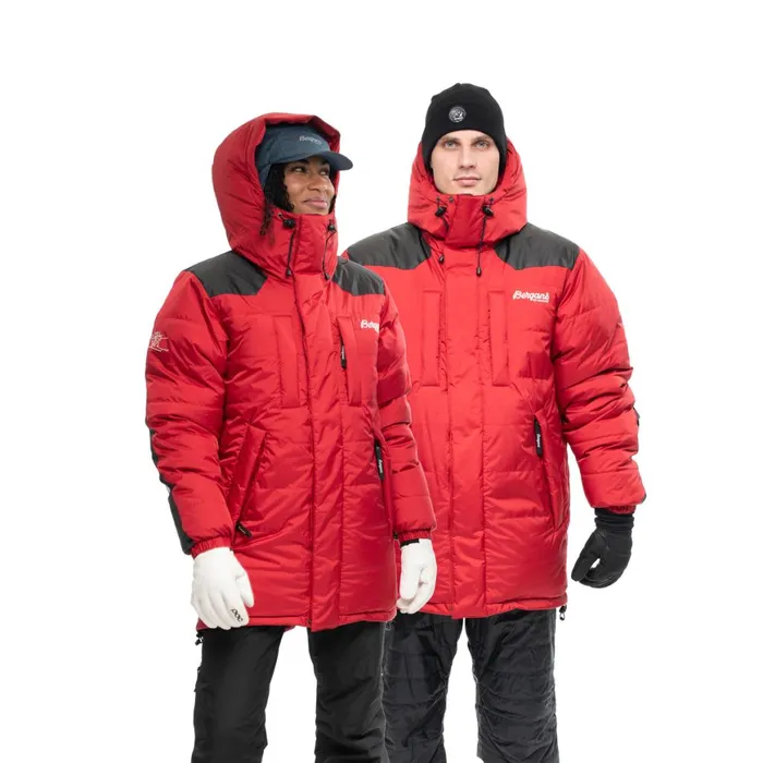 Women Bergans Of Norway Down Jackets Expedition Down Unisex Parka Red Black