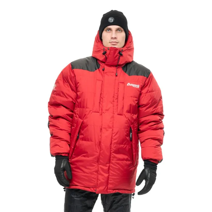 Women Bergans Of Norway Down Jackets Expedition Down Unisex Parka Red Black