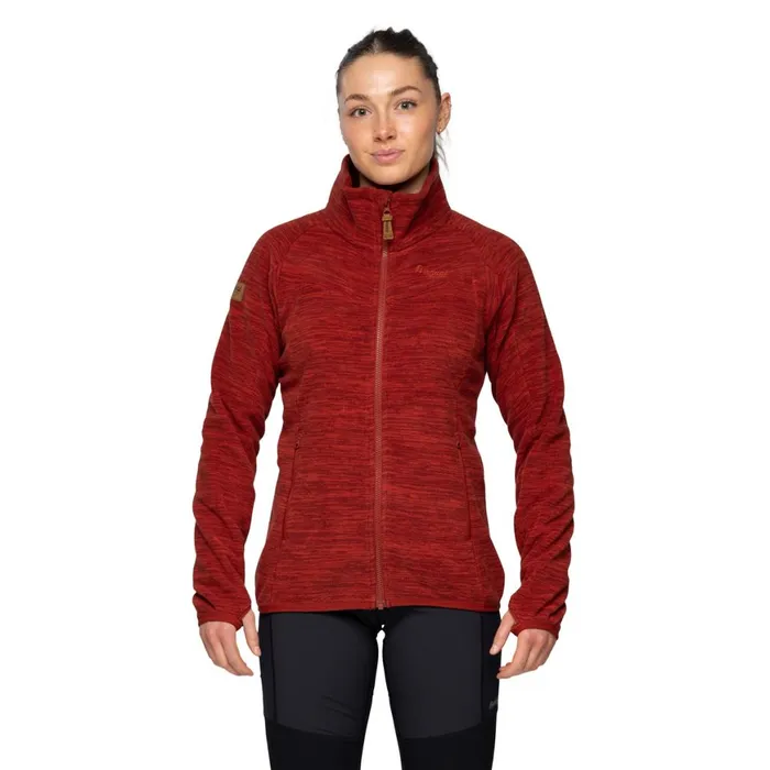 Women Bergans Of Norway Fleece Hareid Fleece W Jacket Nohood Chianti Red