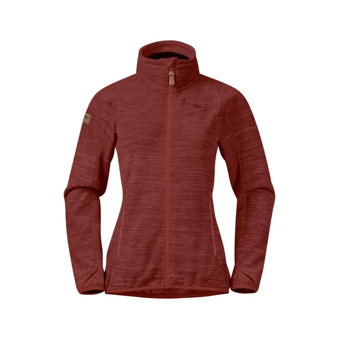 Women Bergans Of Norway Fleece Hareid Fleece W Jacket Nohood Chianti Red