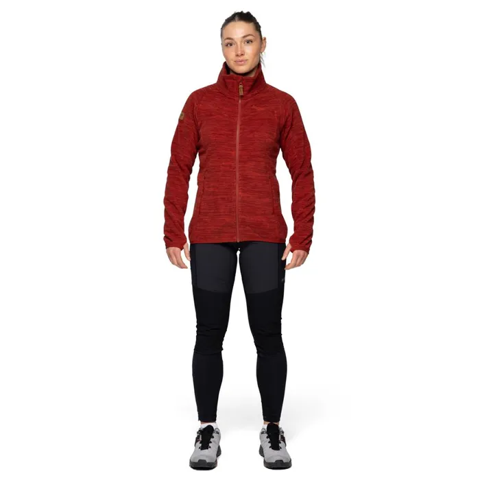 Women Bergans Of Norway Fleece Hareid Fleece W Jacket Nohood Chianti Red