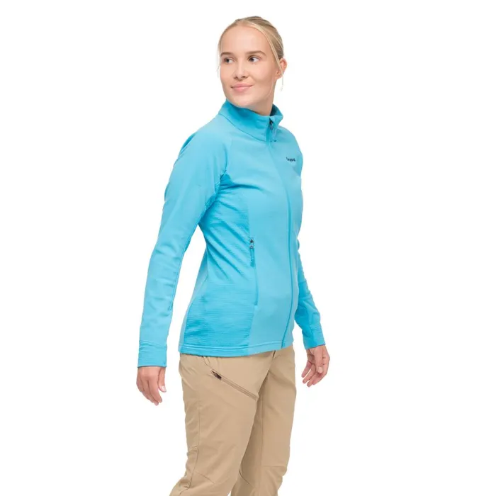 Women Bergans Of Norway Fleece Rabot Fleece Midlayer Jacket Aqua Lagoon