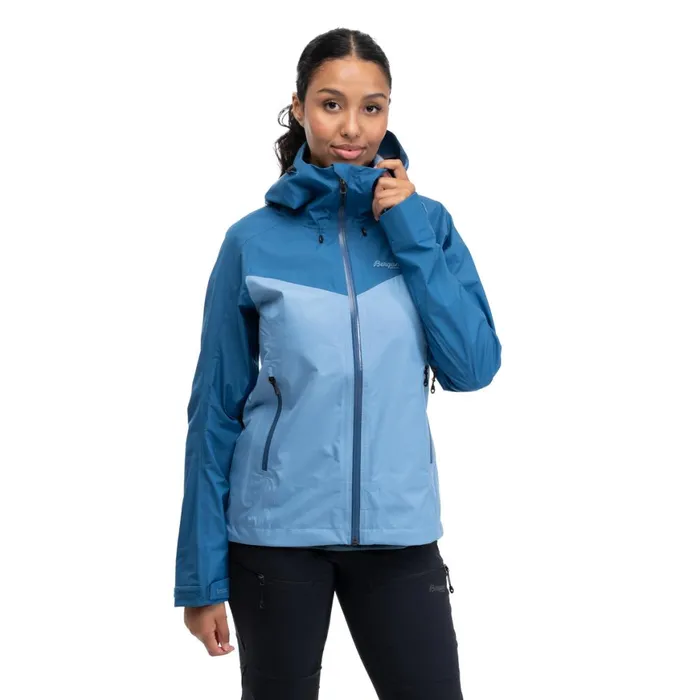 Women Bergans Of Norway Shell Jackets Skar Light 3l Shell Jacket Pacific Blue North Sea Blue