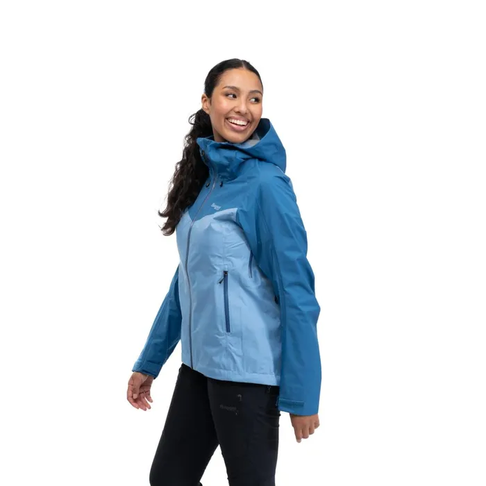 Women Bergans Of Norway Shell Jackets Skar Light 3l Shell Jacket Pacific Blue North Sea Blue