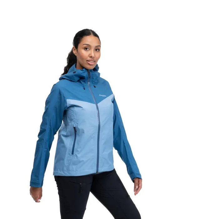 Women Bergans Of Norway Shell Jackets Skar Light 3l Shell Jacket Pacific Blue North Sea Blue