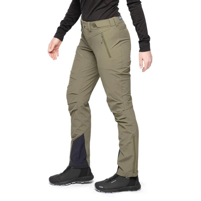 Women Bergans Of Norway Softshell Pants Breheimen Softshell W Pants Dark Green Mud