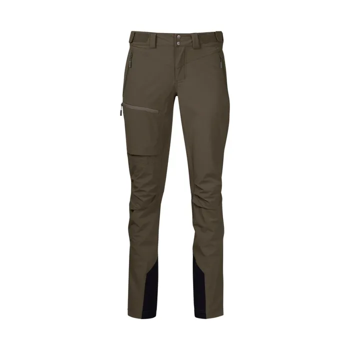 Women Bergans Of Norway Softshell Pants Breheimen Softshell W Pants Dark Green Mud