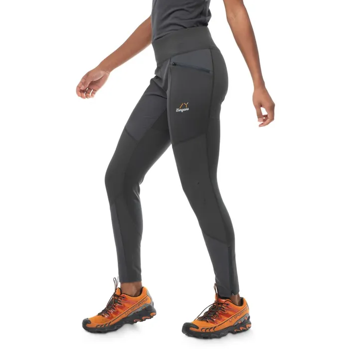 Women Bergans Of Norway Softshell Pants Y Lightline Progressive Tights Dark Shadow Grey