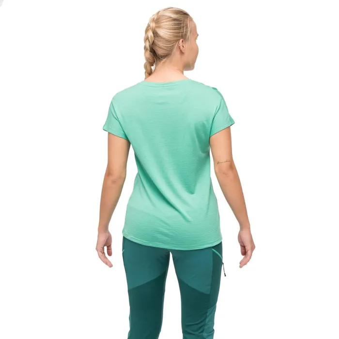 Women Bergans Of Norway TShirts Tind Altitude Merino Tee Light Malachite Green