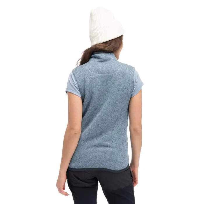 Women Bergans Of Norway Vests Kamphaug Knitted Vest Husky Blue