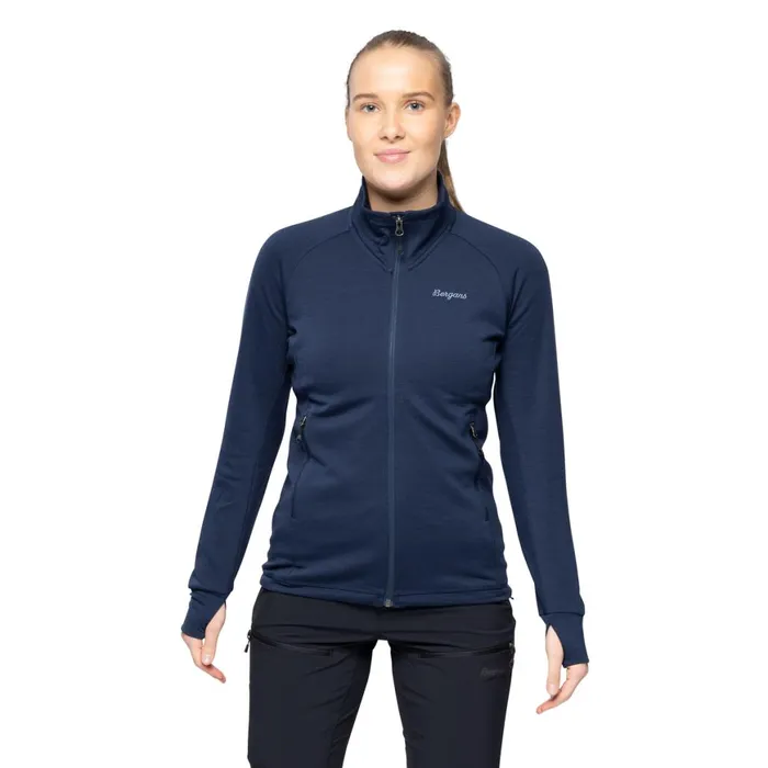 Women Bergans Of Norway Wool Rabot Merino Tech Midlayer Jacket