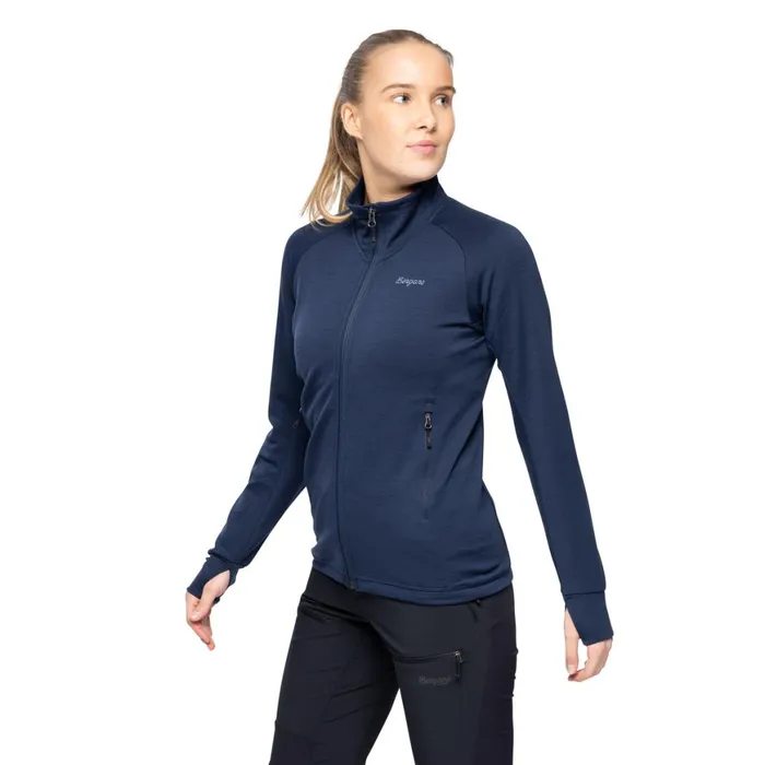Women Bergans Of Norway Wool Rabot Merino Tech Midlayer Jacket