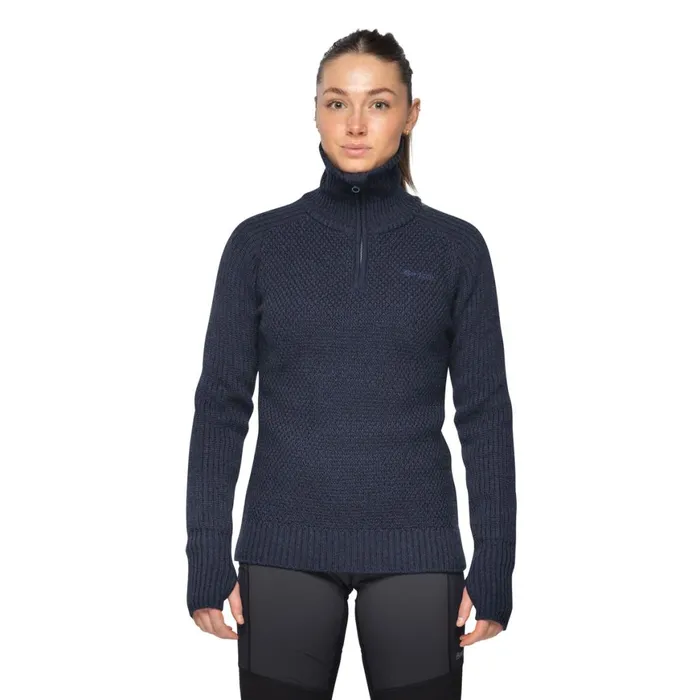 Women Bergans Of Norway Wool Ulriken Jumper Navy Blue