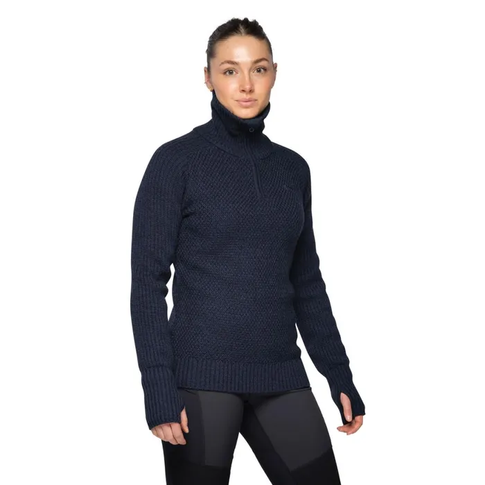 Women Bergans Of Norway Wool Ulriken Jumper Navy Blue