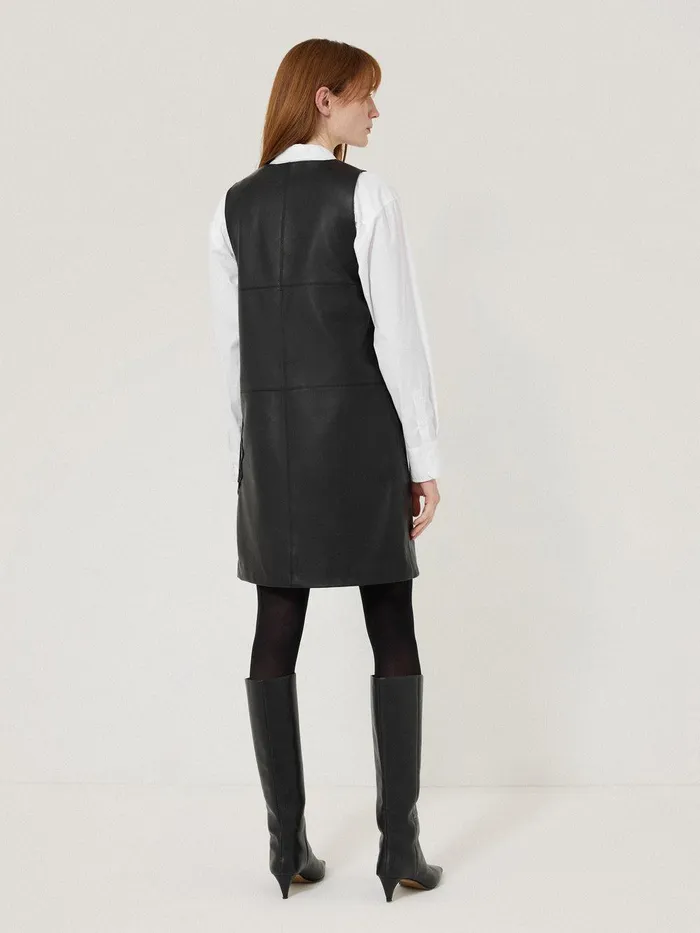 Women Bleeker Leather Applique Dress Black Jigsaw Leather