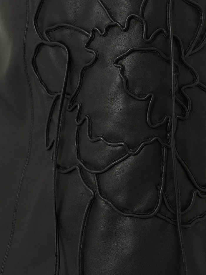 Women Bleeker Leather Applique Dress Black Jigsaw Leather