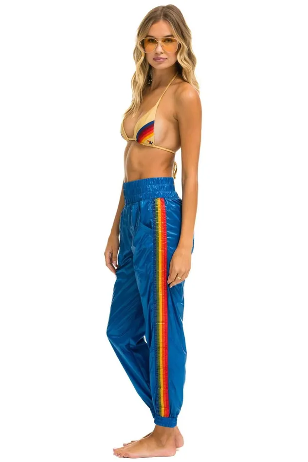 Women Bottoms Aviator Nation 5 STRIPE HI RISE WIND PANT 8211 SNORKEL BLUE Women Bottoms Aviator Nation 5 STRIPE HI RISE WIND PANT 8211 SNORKEL BLUE