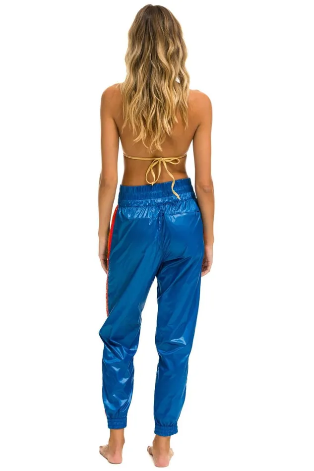 Women Bottoms Aviator Nation 5 STRIPE HI RISE WIND PANT 8211 SNORKEL BLUE Women Bottoms Aviator Nation 5 STRIPE HI RISE WIND PANT 8211 SNORKEL BLUE