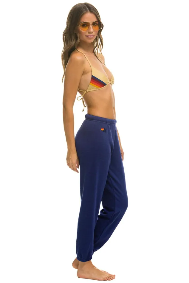 Women Bottoms Aviator Nation BOLT SWEATPANTS 8211 PURPLE WHITE Women Bottoms Aviator Nation BOLT SWEATPANTS 8211 PURPLE WHITE