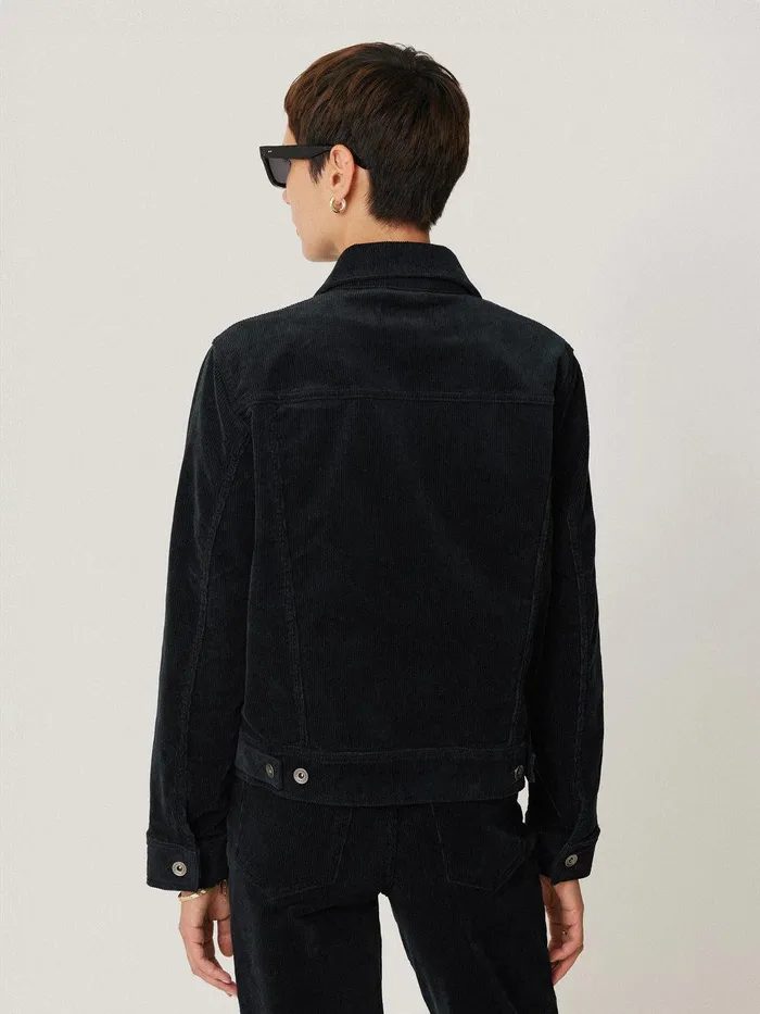 Women Boxy Cord Trucker Jacket Navy Jigsaw Coords