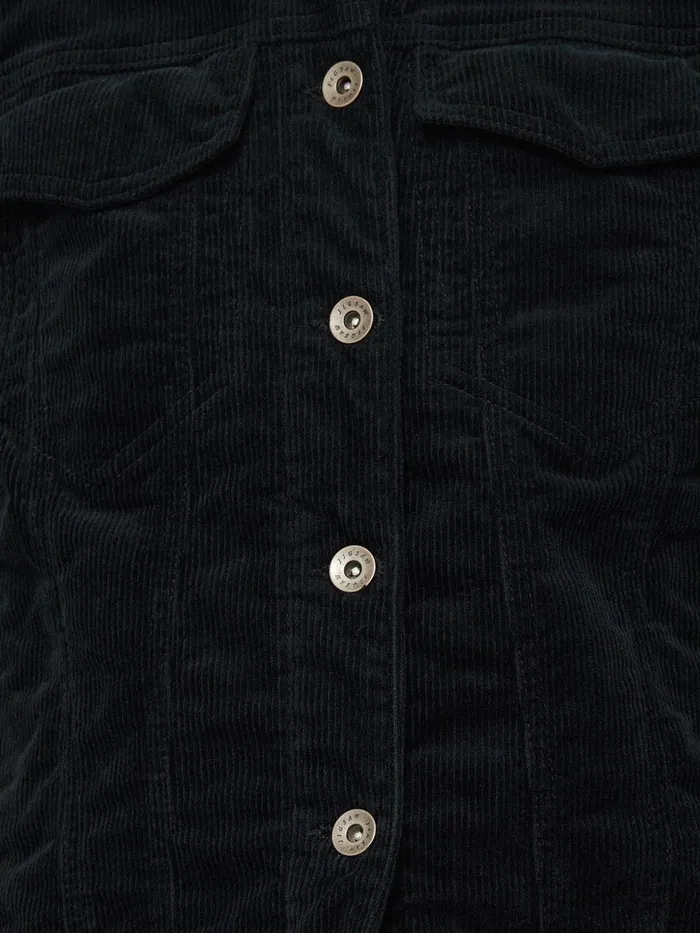 Women Boxy Cord Trucker Jacket Navy Jigsaw Coords