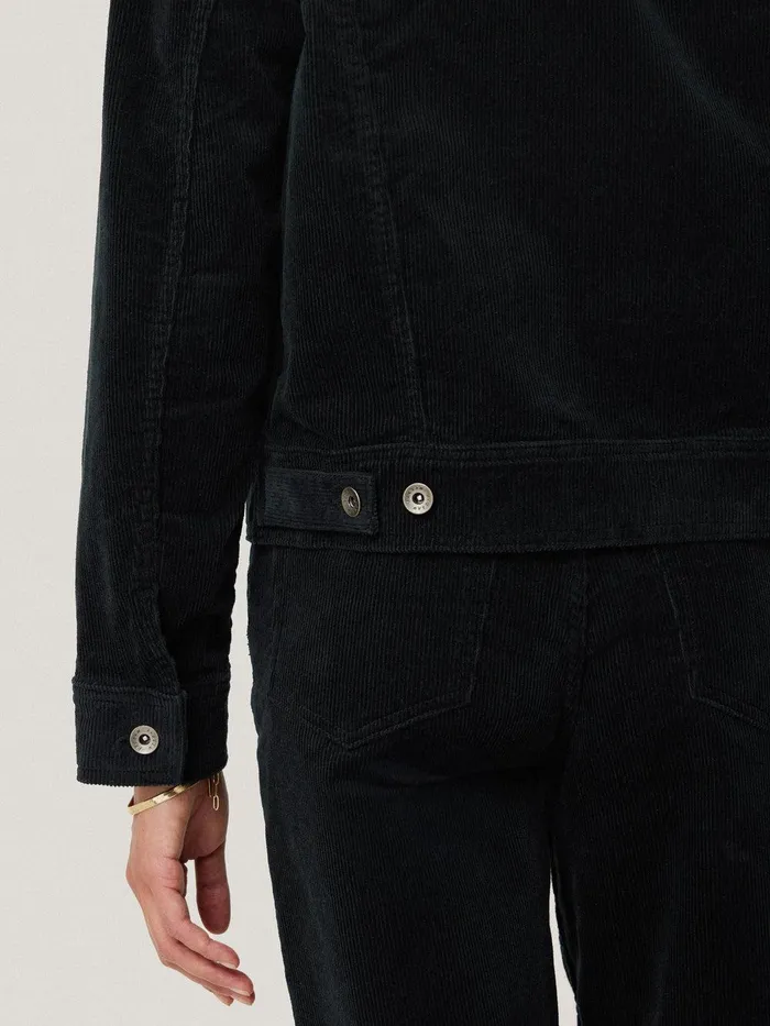 Women Boxy Cord Trucker Jacket Navy Jigsaw Coords