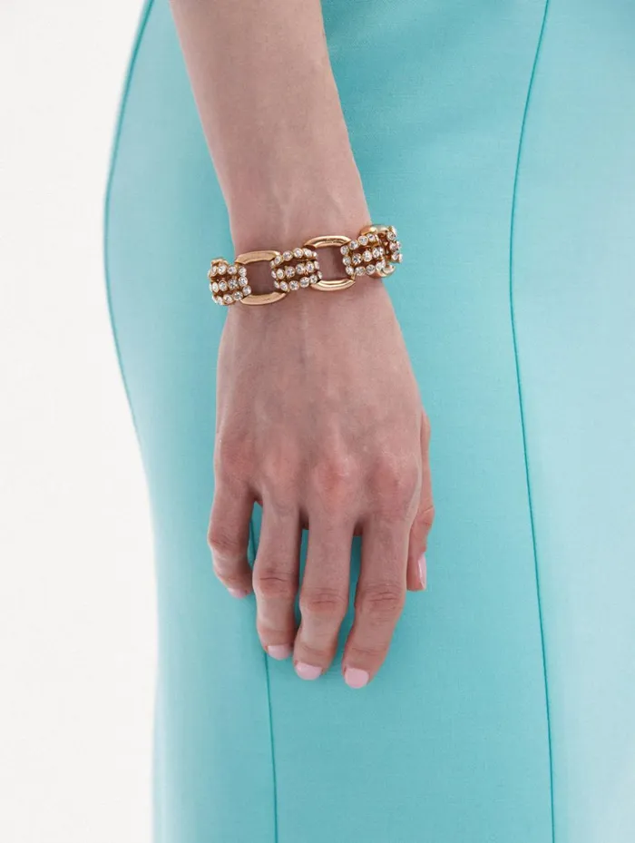 Women Bracelets Oscar De La Renta Pav Link Bracelet Crystal