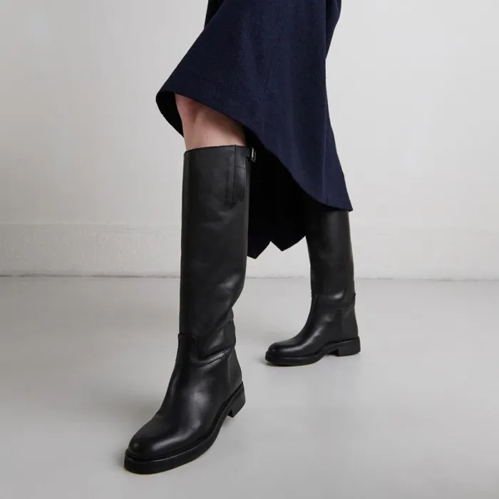 Women Bridle Boots Black JONAK Boots Thighhigh Boots