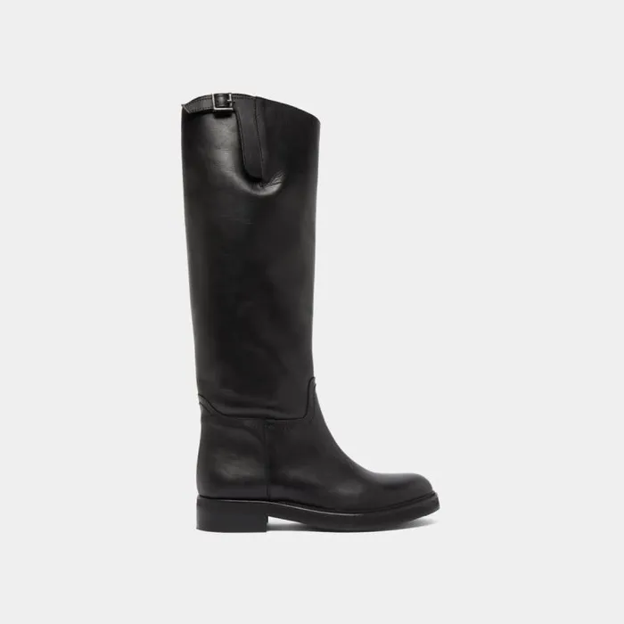 Women Bridle Boots Black JONAK Boots Thighhigh Boots