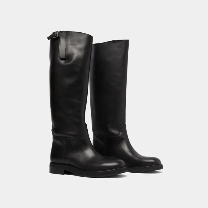 Women Bridle Boots Black JONAK Boots Thighhigh Boots