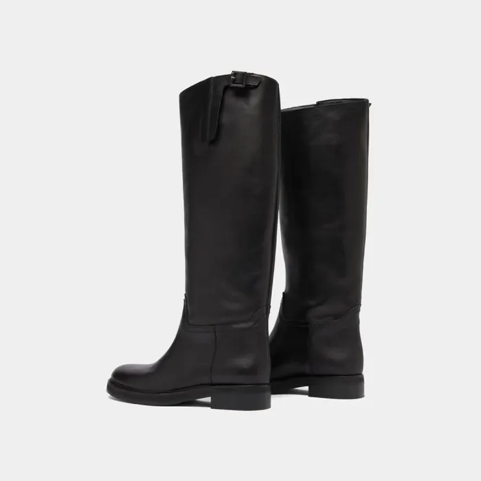 Women Bridle Boots Black JONAK Boots Thighhigh Boots