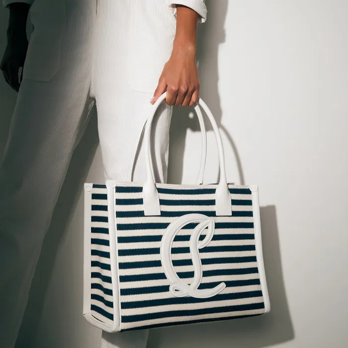 Women By My Side Large Tote Bag 8211 Malha Printed Fabric 8211 Blue Christian Louboutin Totes Women By My Side Large Tote Bag 8211 Malha Printed Fabric 8211 Blue Christian Louboutin Totes