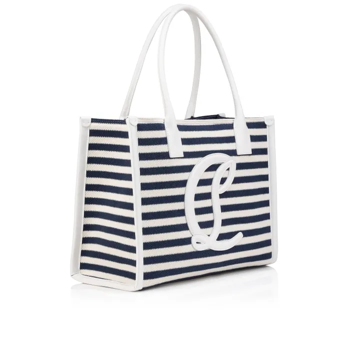 Women By My Side Large Tote Bag 8211 Malha Printed Fabric 8211 Blue Christian Louboutin Totes