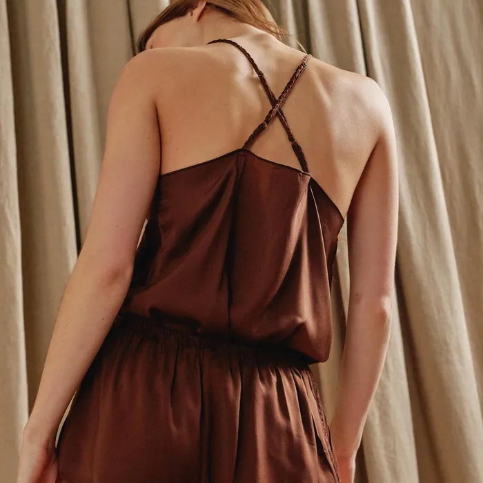 Women Camisole Tops Love Stories Pandora Top Dark Brown
