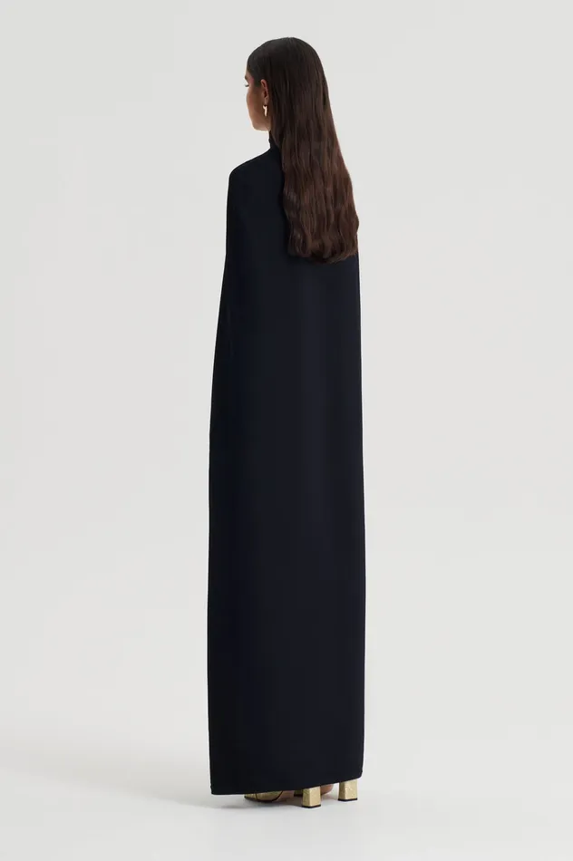 Women Capes Scanlan Theodore CREPE KNIT SOFT CAPE BLACK Women Capes Scanlan Theodore CREPE KNIT SOFT CAPE BLACK