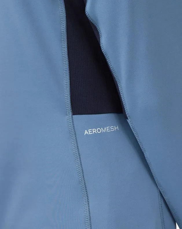 Women Castore Tops WoTennis Aeromesh Performance Half Zip 8211 Light Blue