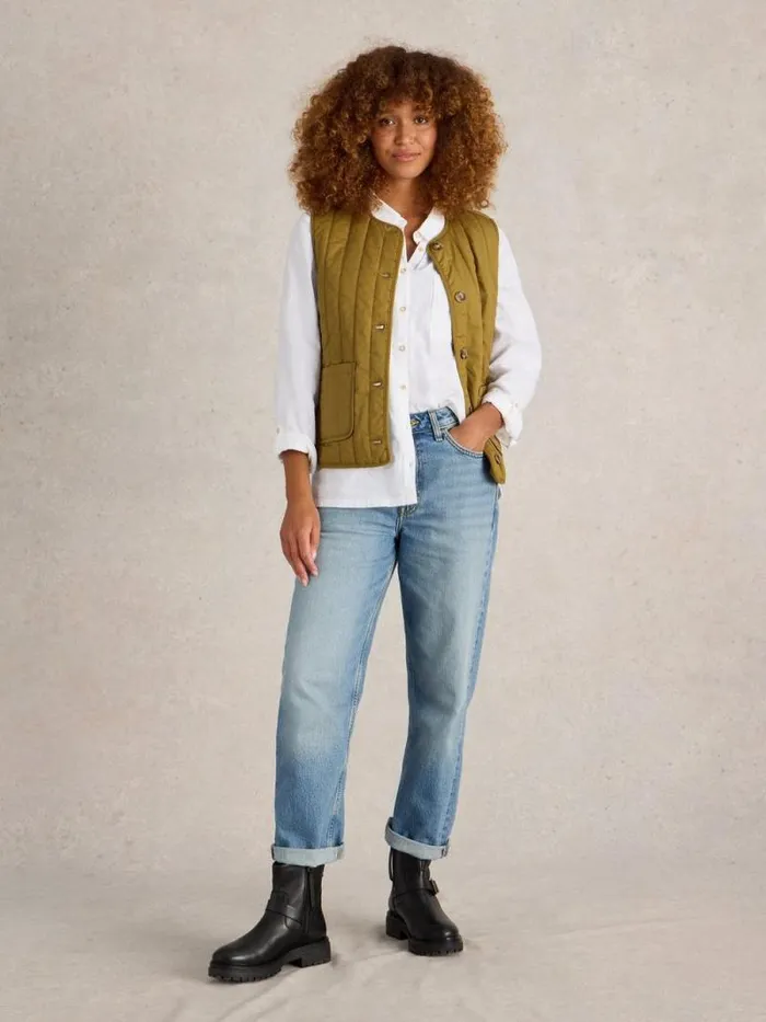 Women Charlie Straight Jean Mid Denim White Stuff Jeans
