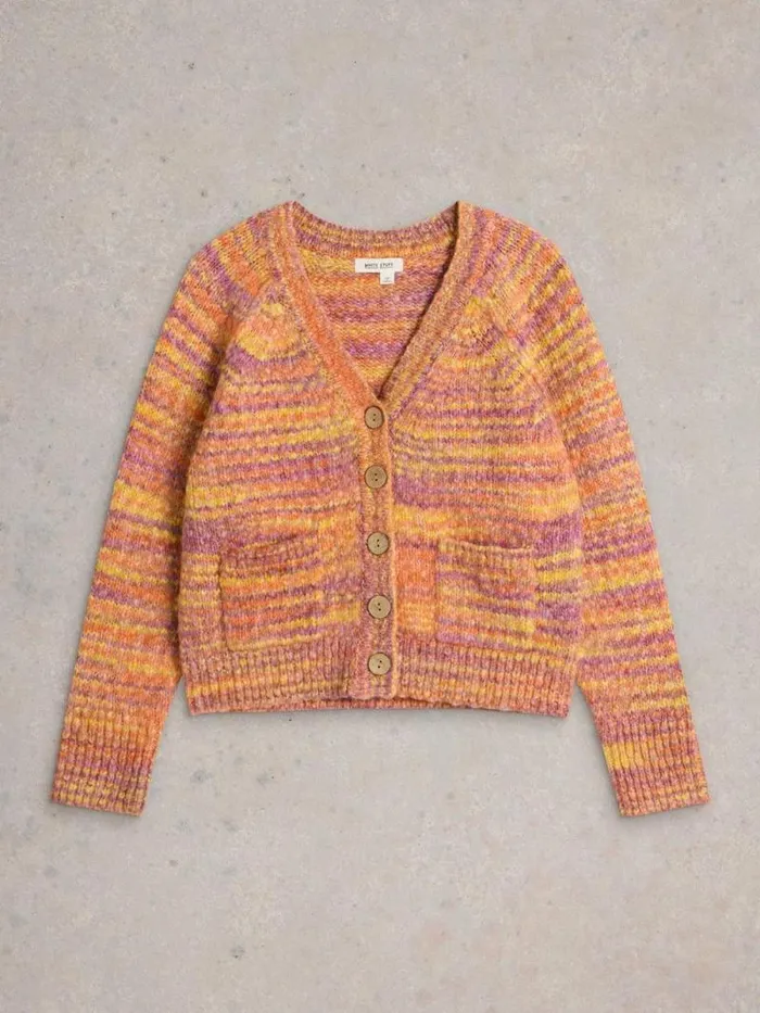 Women CINDY SPACE DYE CARDI Orange Multi White Stuff Knitwear