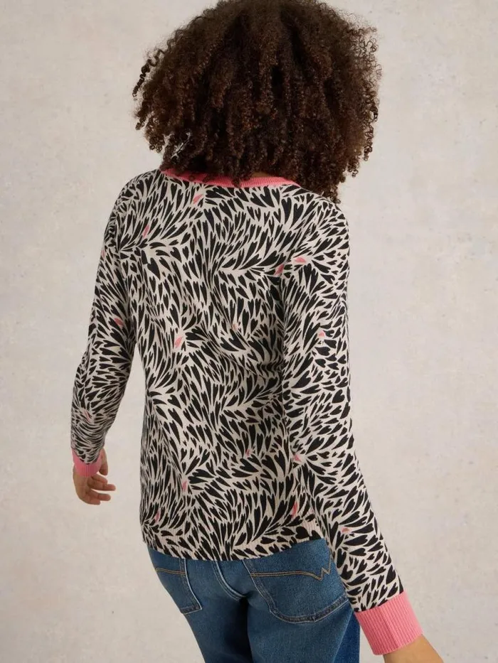 Women CITY LEO HEART JUMPER Natural Multi White Stuff Knitwear Women CITY LEO HEART JUMPER Natural Multi White Stuff Knitwear