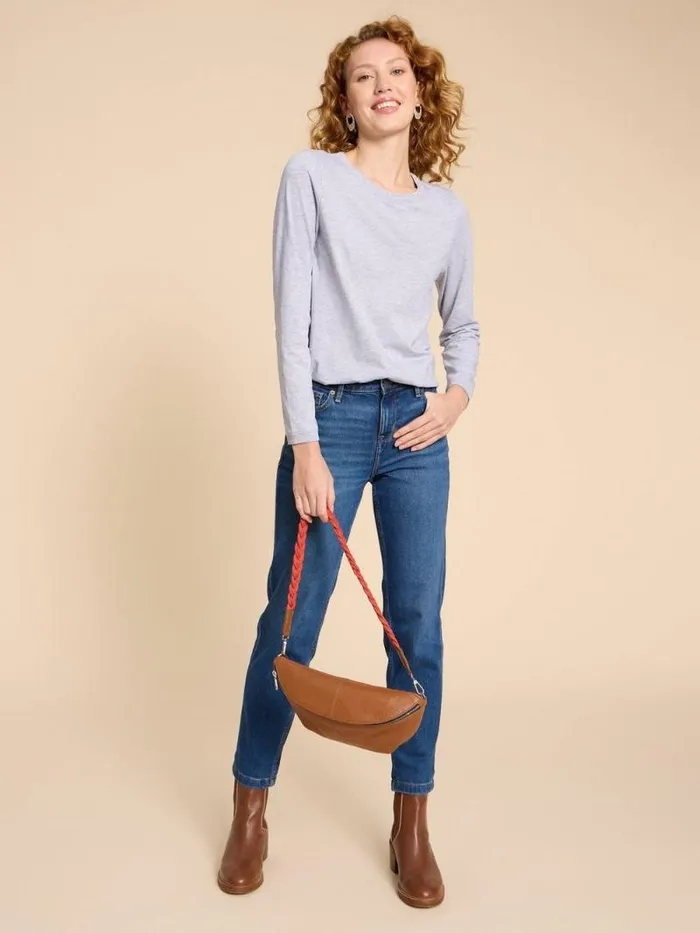 Women CLARA TEE Grey Marl White Stuff Tops and Tees